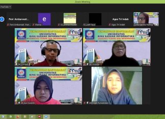 Fakultas Teknik dan Informatika Universitas Bina Sarana Informatika Gelar Pengabdian Masyarakat Via Webinar: Pemanfaatan E-Marketing Berbasis Media Sosial Sebagai Sarana Promosi Produk Pada Komunitas Wanoja Binangkit Bogor.