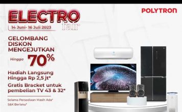 POLYTRON Ramaikan PRJ 2023, Mulai dari Elektronik hingga Motor Listrik Semua Ditawarkan dengan Harga Promo